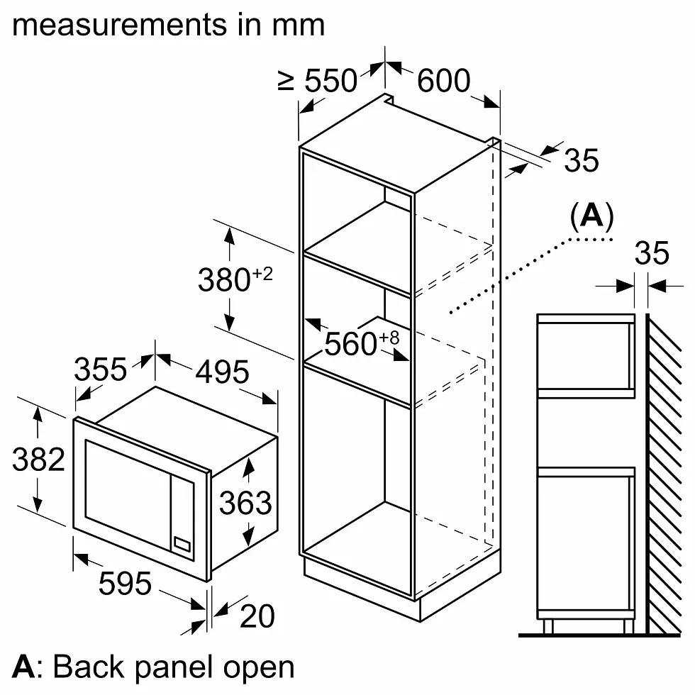 Thumbnail: BOSCH SERIE 2 BUILT-IN MICROWAVE WITH GRILL