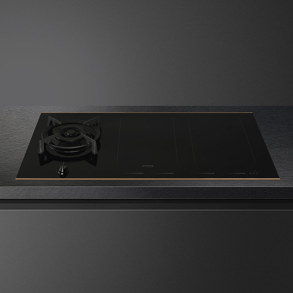 Thumbnail: SMEG - 90cm Gas and Induction Hob- Dolce Stil Novo Aesthetic