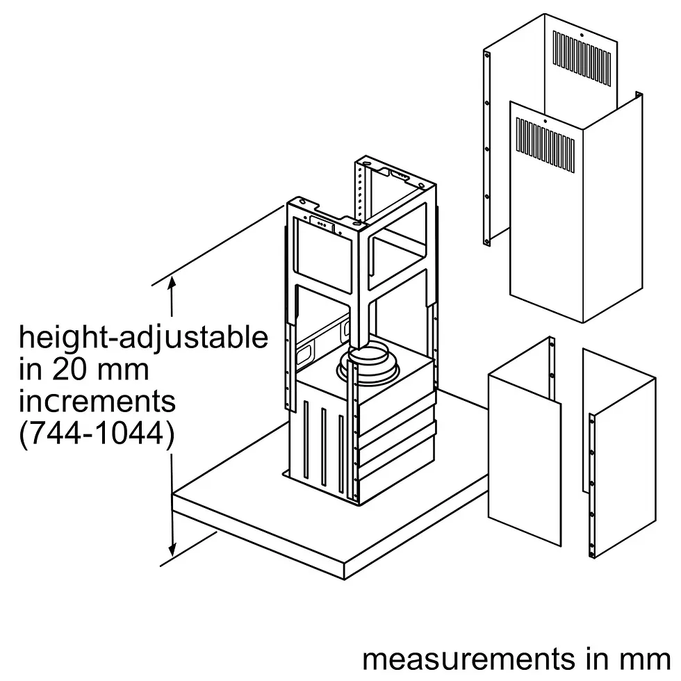 Thumbnail: BOSCH SERIE 4 90CM ISLAND EXTRACTOR, EXHAUST OR RECIRCULATION OPERATION