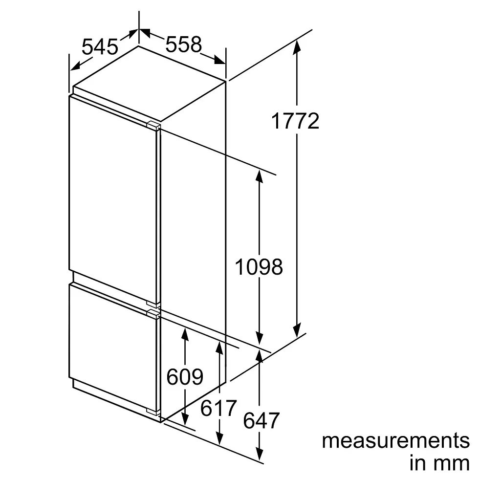 Thumbnail: BOSCH - Serie 6 - 270 Litre Built in Fridge/Freezer