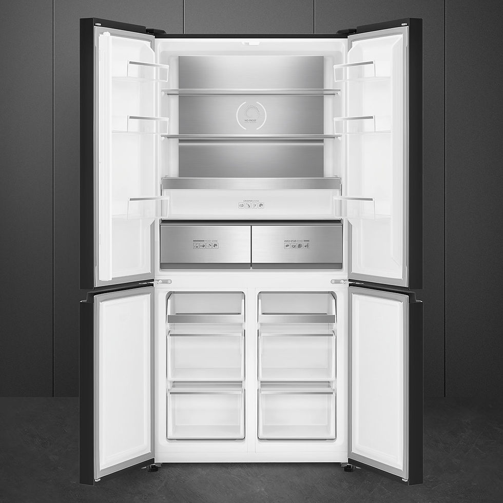Thumbnail: SMEG - 91 CM COMBINATION FRIDGE FREEZER DARK INOX