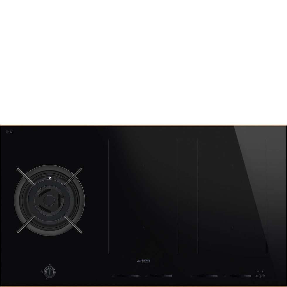 Thumbnail: SMEG - 90cm Gas and Induction Hob- Dolce Stil Novo Aesthetic
