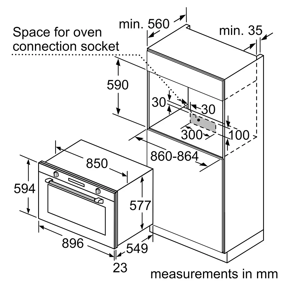 Thumbnail: BOSCH SERIE 4 90CM 112L BUILT-IN OVEN