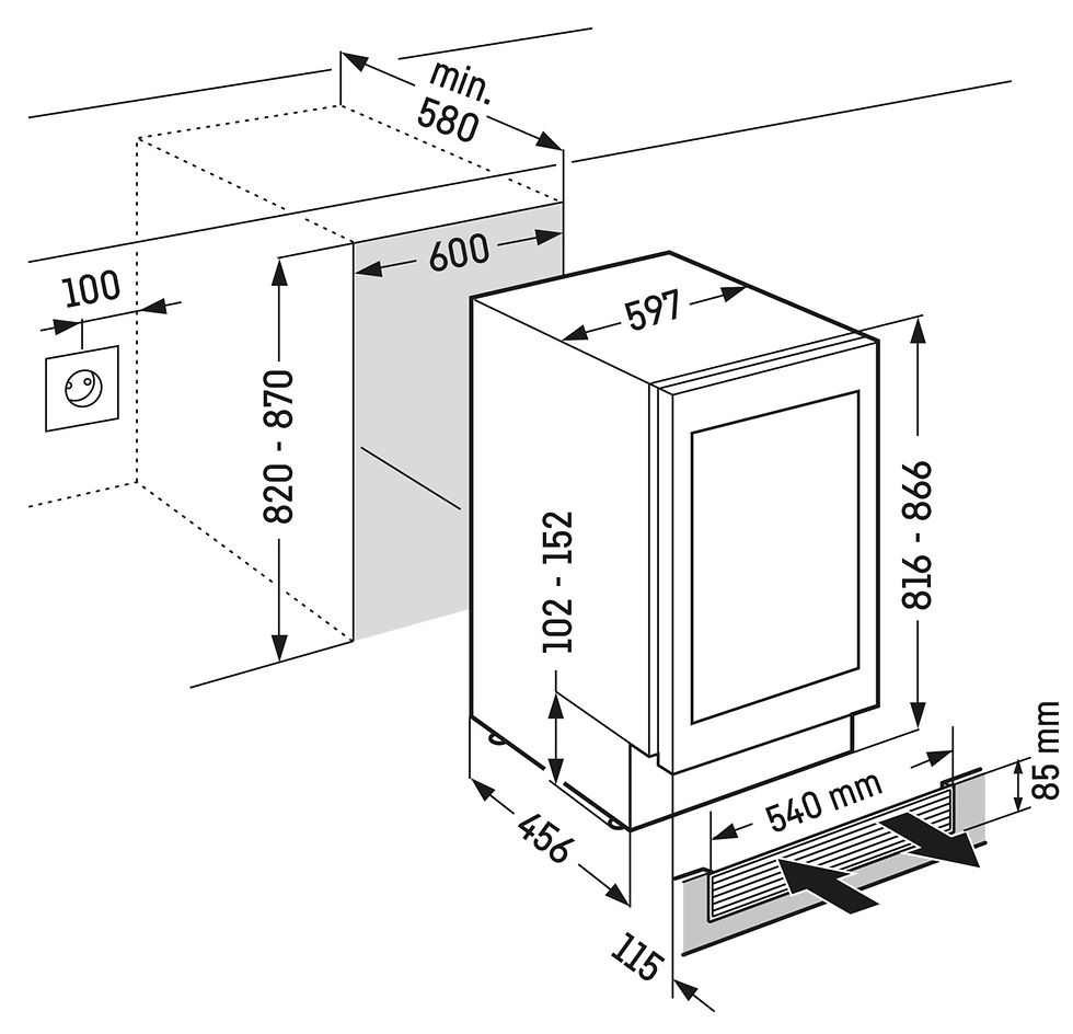 Thumbnail: LIEBHERR - UWTgb1682 Vinidor -  34 Bottle - Built-under wine fridge