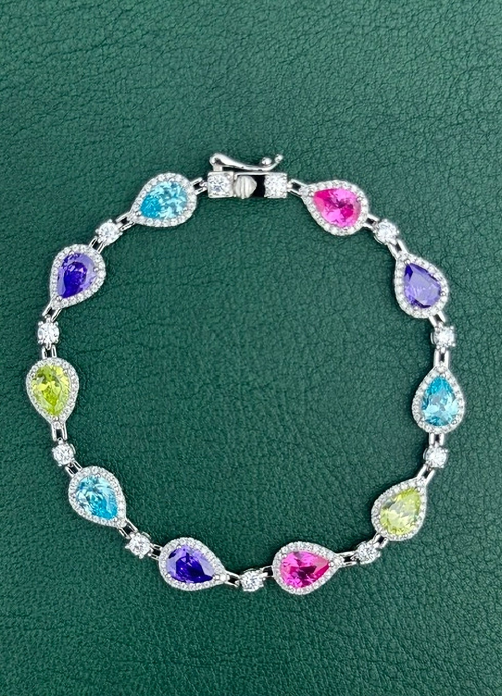 Multicolored Halo Tennis Bracelet
