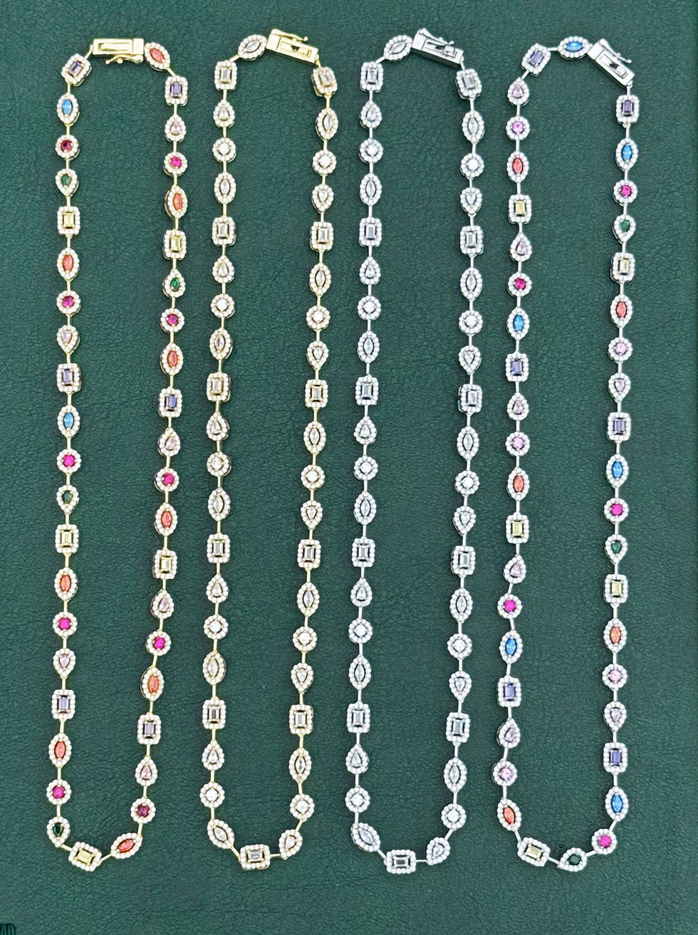 Thumbnail: Cubic Zirconia Tennis Necklace
