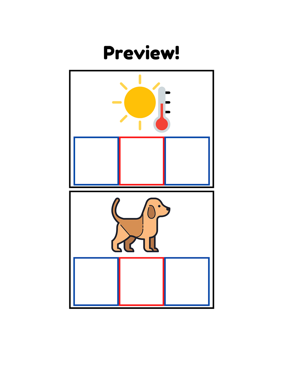 Thumbnail: Build a CVC Word - 50 Task Cards