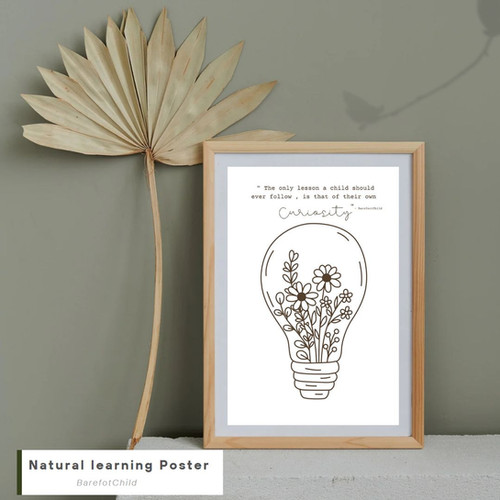 Natural Learning Quote Poster Barefootchild