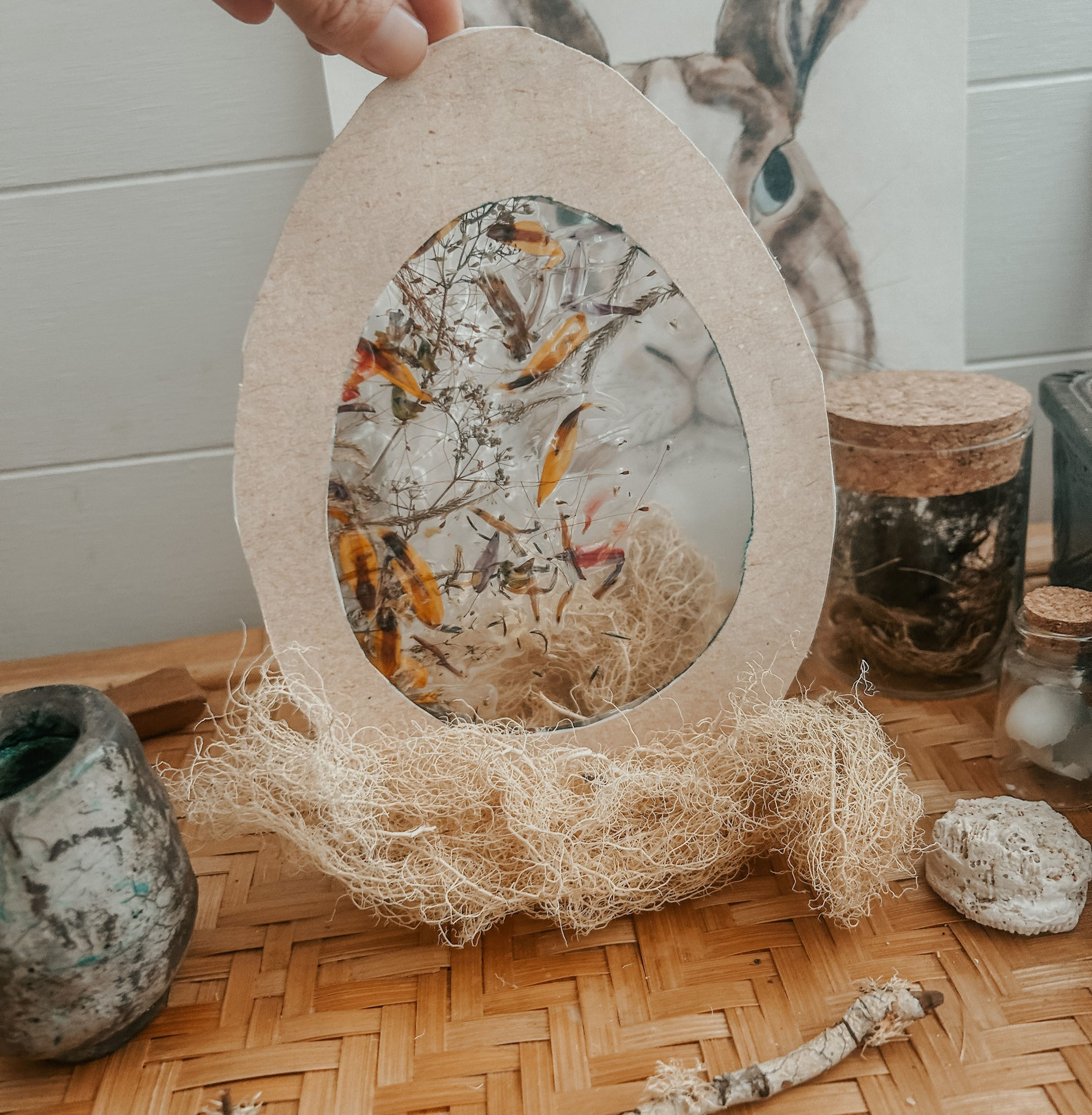 Easter egg see -through craft template