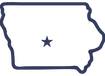 Icon of the Outline of the state of iowa