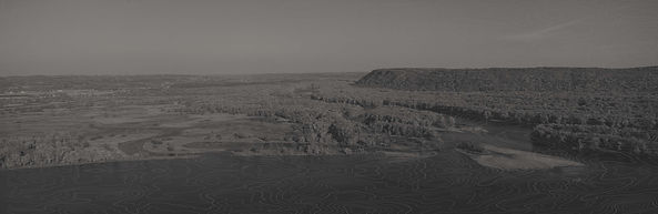 Photo of Pike's Peak, Iowa with elevation lines over it