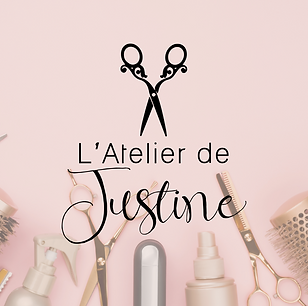 Identité visuelle L'ATELIER DE JUSTINE coiffeur riorges