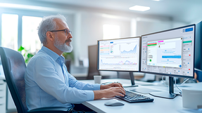 Pessoa acessando assistência técnica da fastbuilt