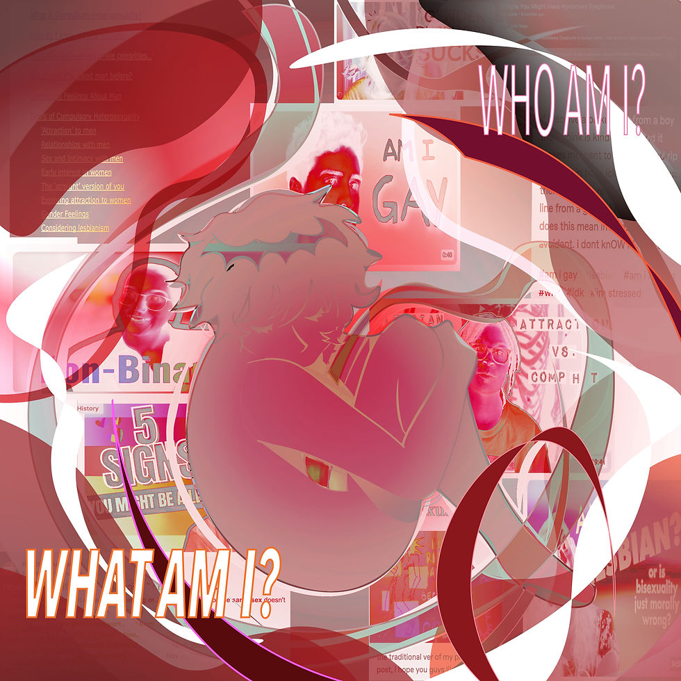 Questation Cycle. Adobe Illustrator. As teens consume the internet, they stumble upon media that helps them find their identity. In a search to find who they are - their true self is blossoming.
