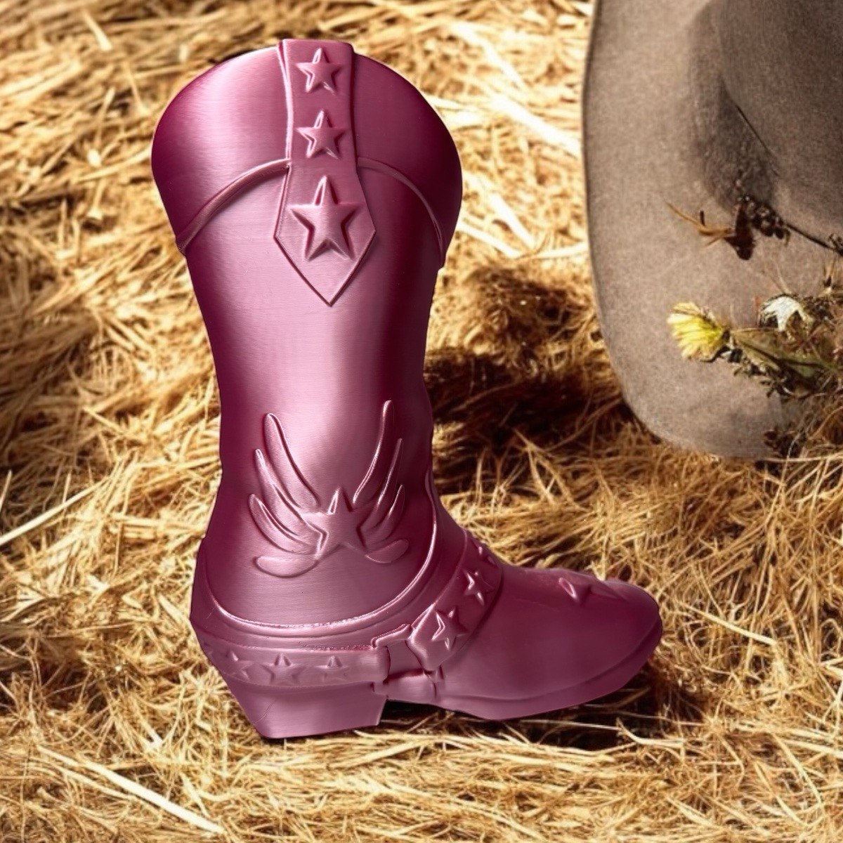Cowboy Boot Vase or Decoration 10" Tall / Home Decor