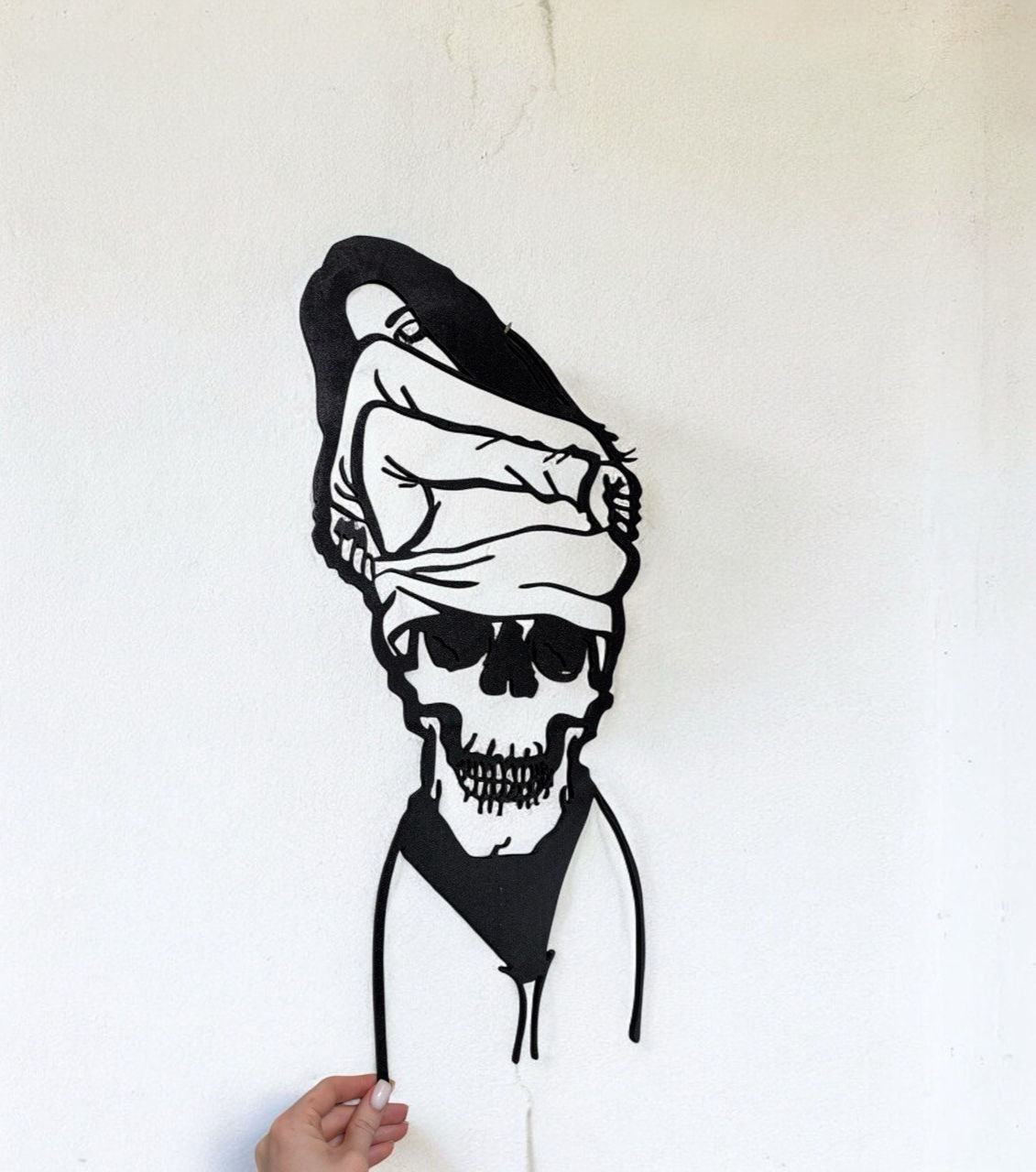 Rebel Skull – Bold 3D-Printed Wall Art