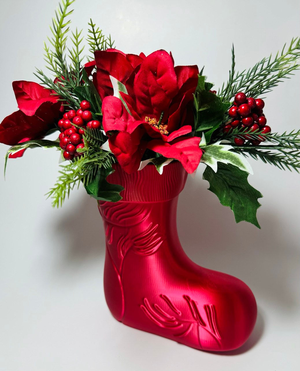 Christmas Sock 8"Tall / Vase or Decoration