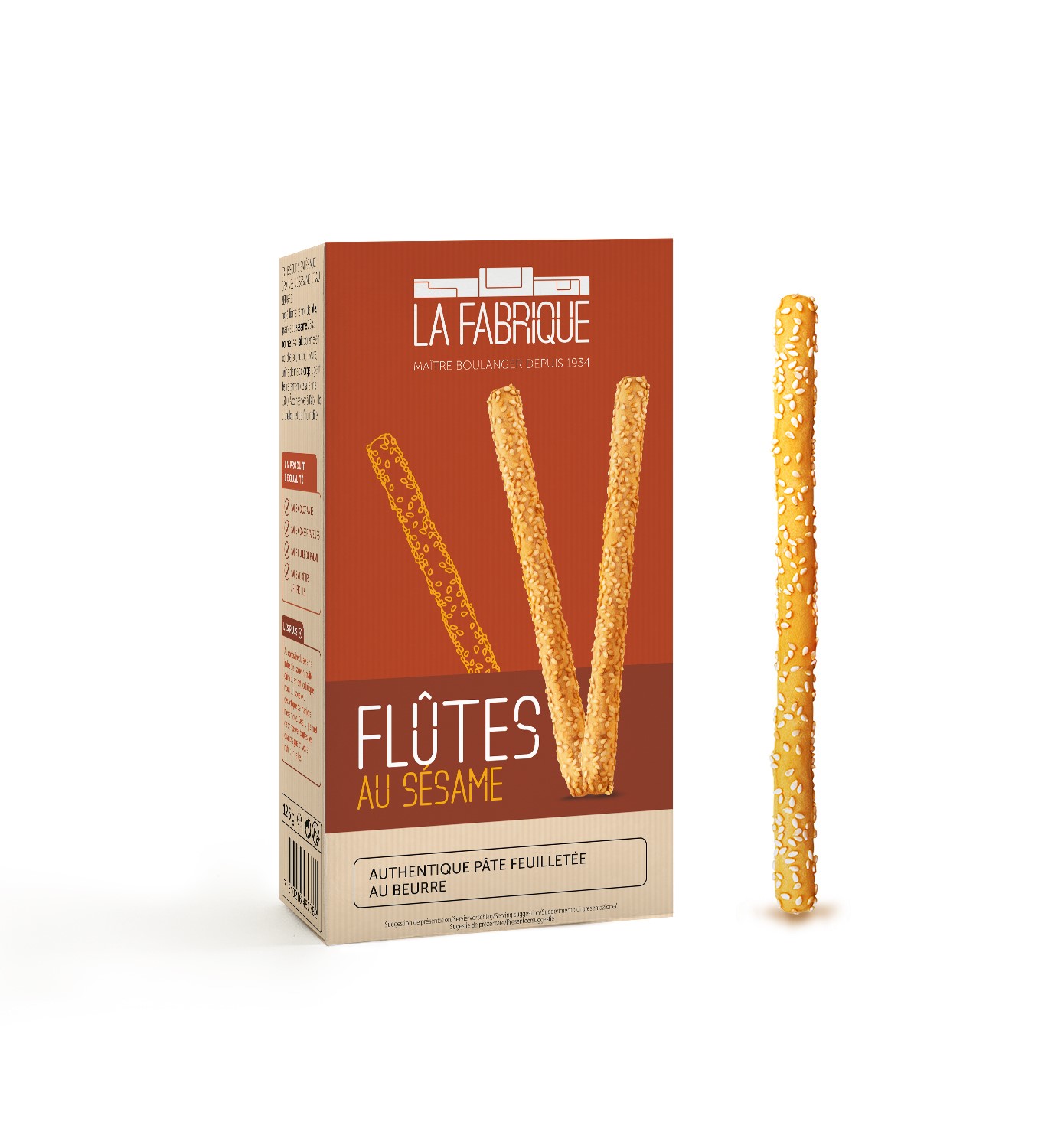 Flûtes au sésame 125g La Fabrique