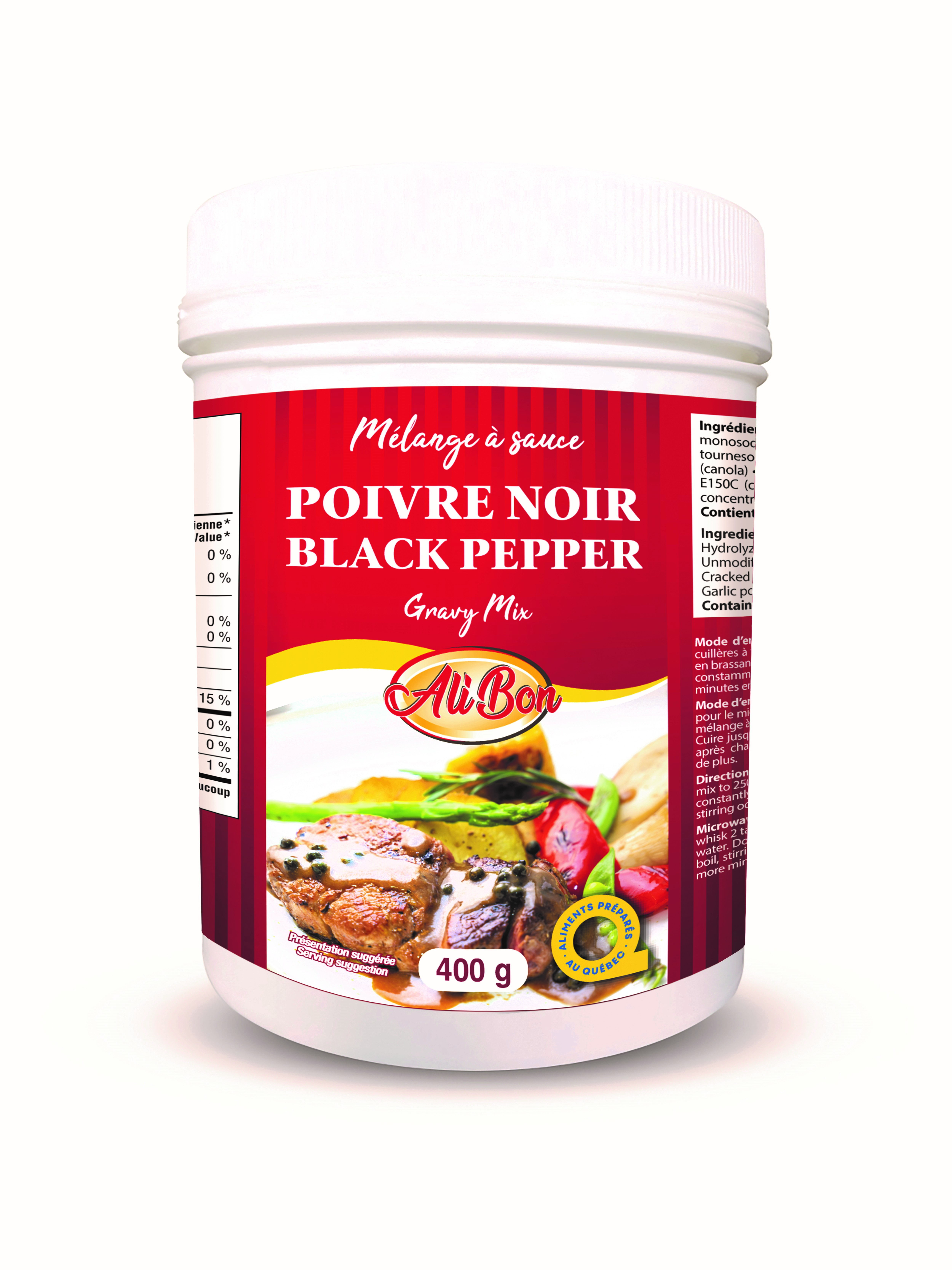 Sauce Poivre noir déshydratée Ali-Bon