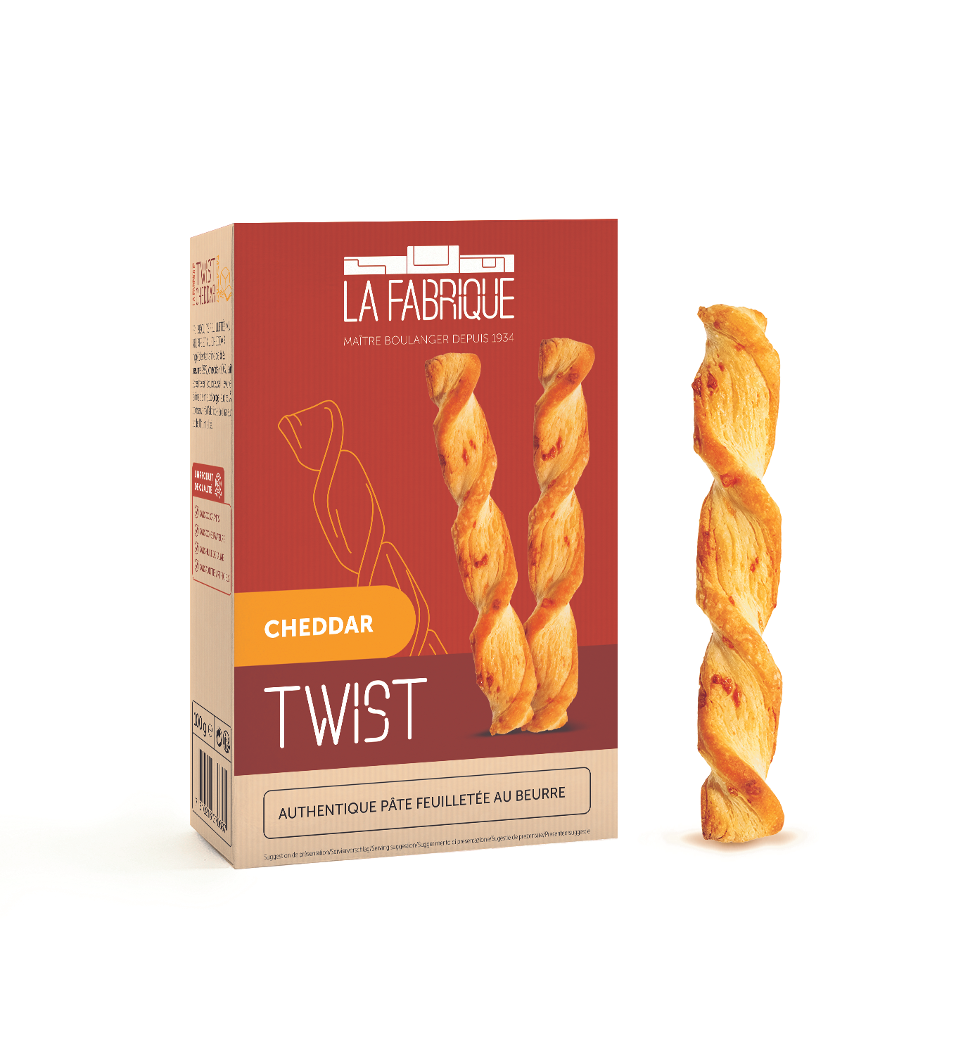 TWIST Cheddar 100g La Fabrique