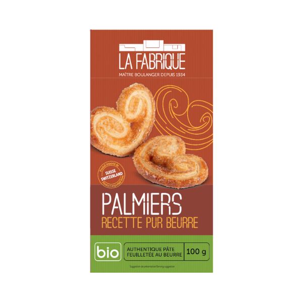 Palmiers recette pur beurre Biologique | 100g