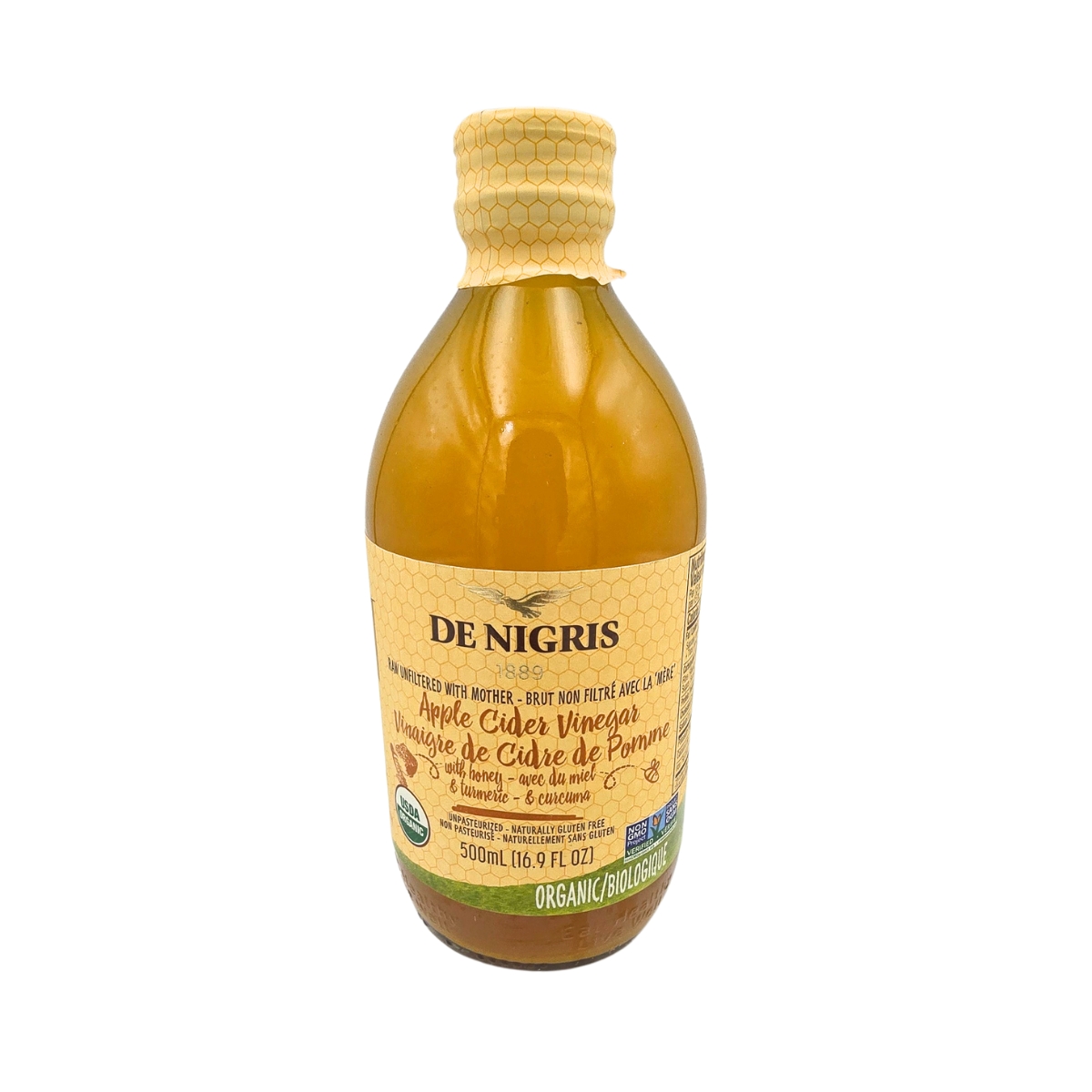 Vinaigre cidre pomme, miel et curcuma Biologique n/f | 500ml
