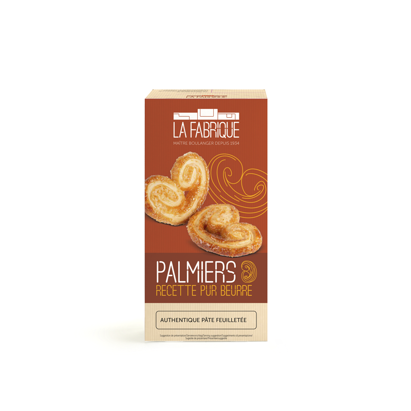 PALMIERS recette pur beurre 100g La Fabrique