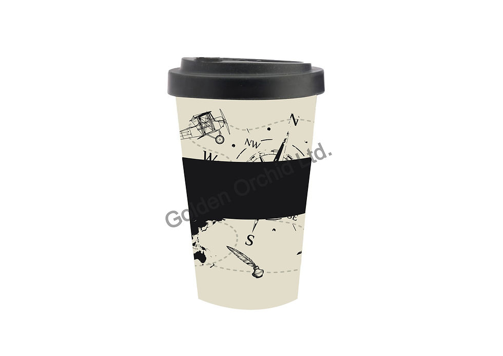 Thumbnail: Eco-Friendly Bamboo mug, with bamboo lid, with silicone sleeve