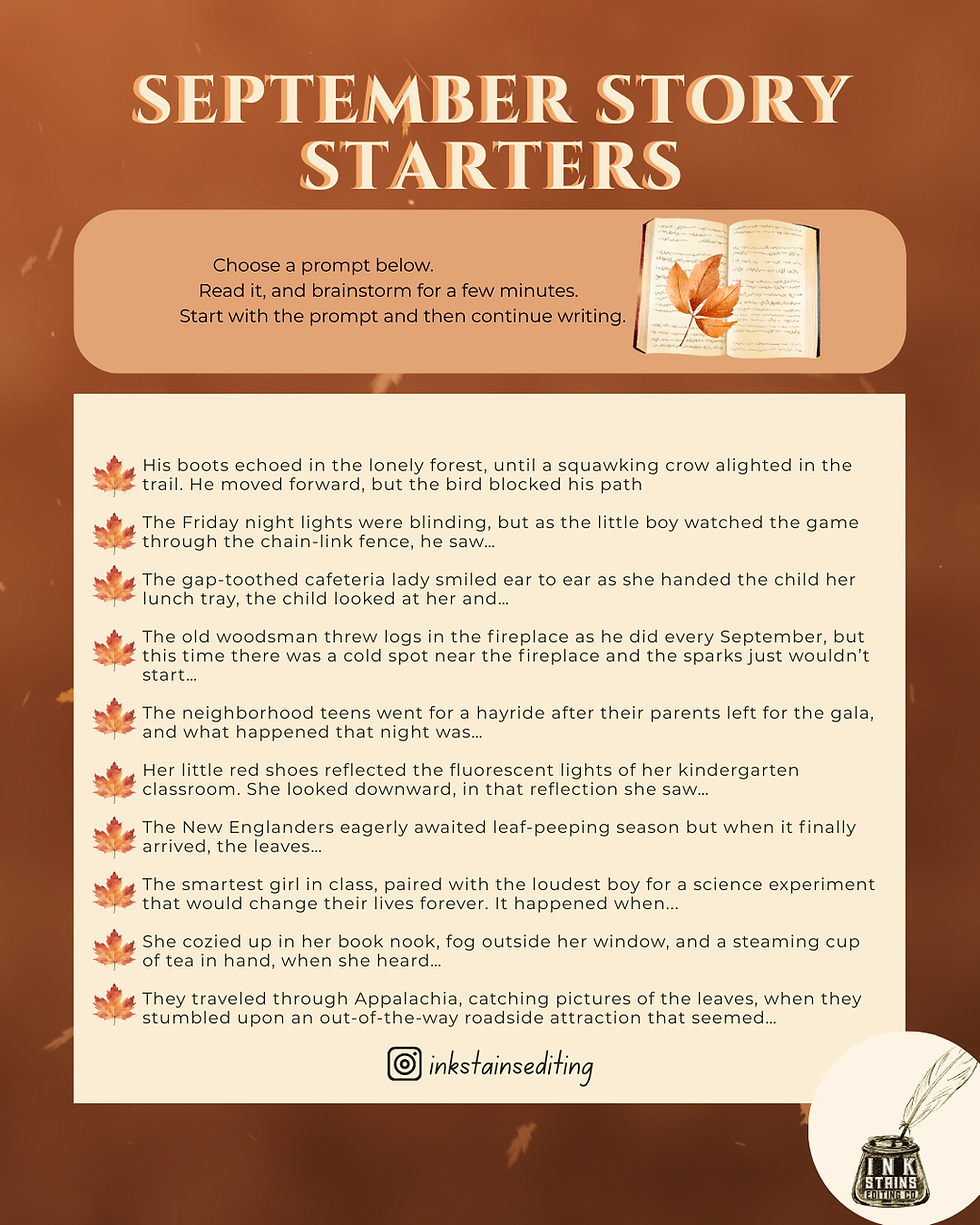 September Creative Writing Prompts - Story Starters