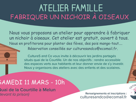 Atelier de fabrication de nichoir à oiseaux en famille