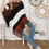 Thumbnail: Color Block Fringe Poncho