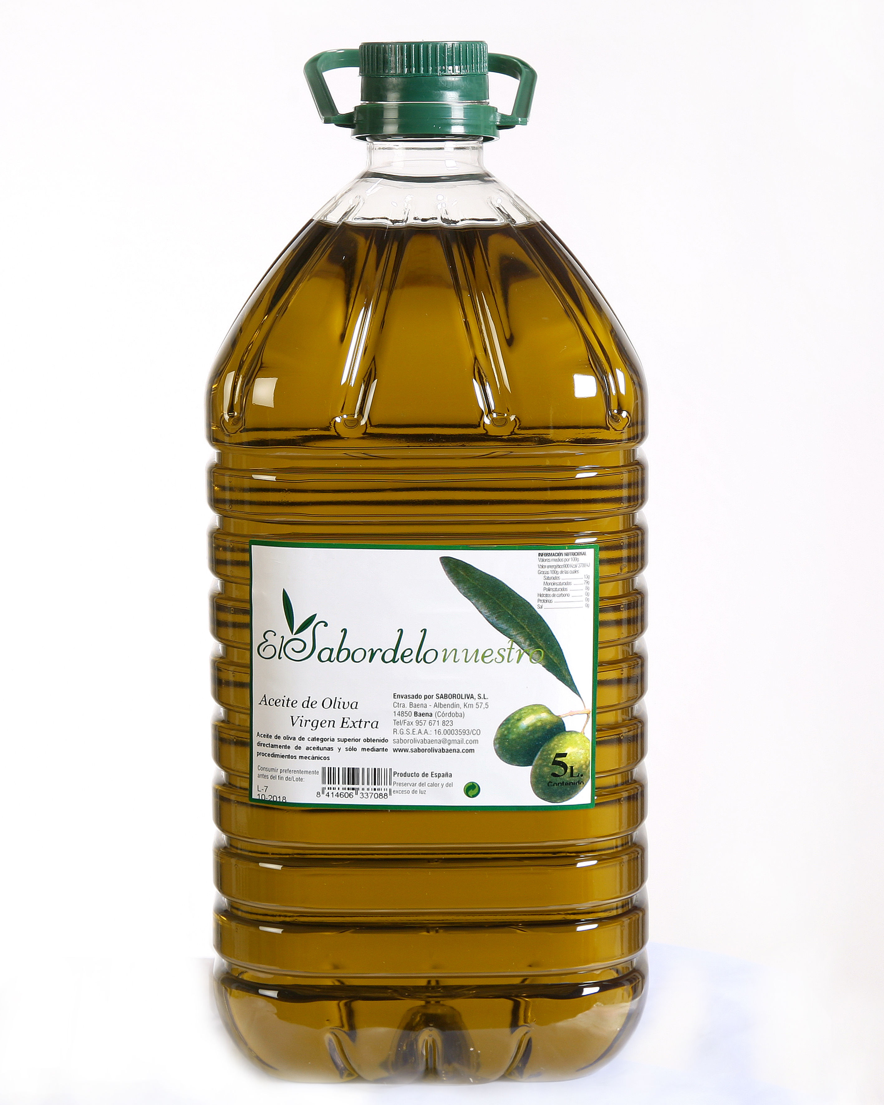 Aceite de Oliva virgen extra "Filtrado" - Caja 3 GARRAFAS 5L