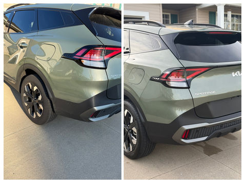 2024 Kia Sportage Before and After Exterior Detail
