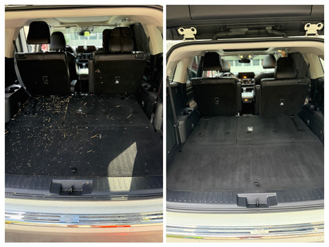 Before and After Interior Detail of Toyota Highlander Trunk