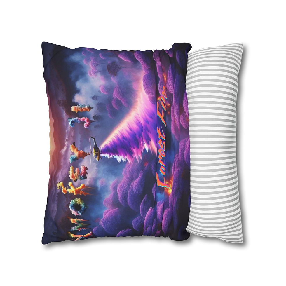 Thumbnail: Forest Fire Spun Polyester Pillowcase