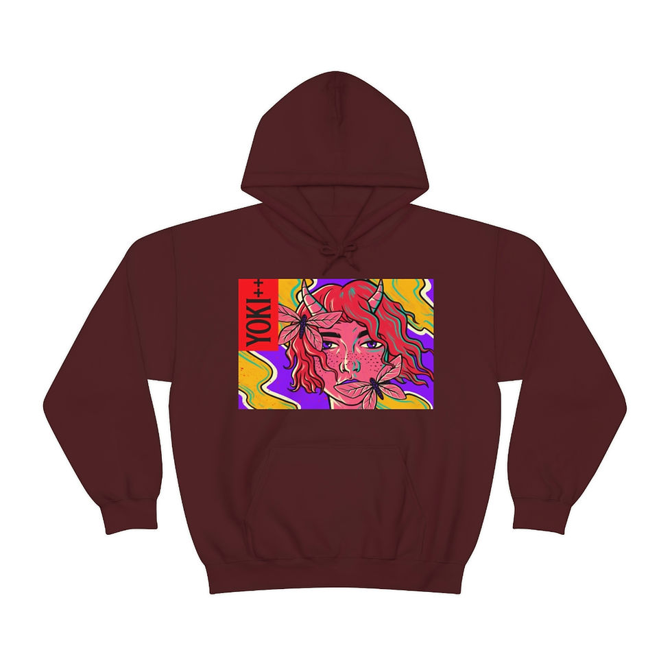 Thumbnail: Yoki++ Purple Unisex Heavy Blend™ Hooded Sweatshirt