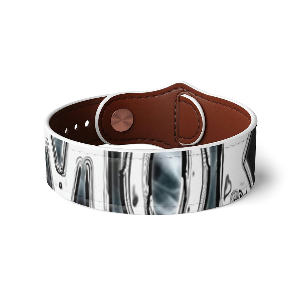 Thumbnail: Smoke Break III Faux Leather Wristband
