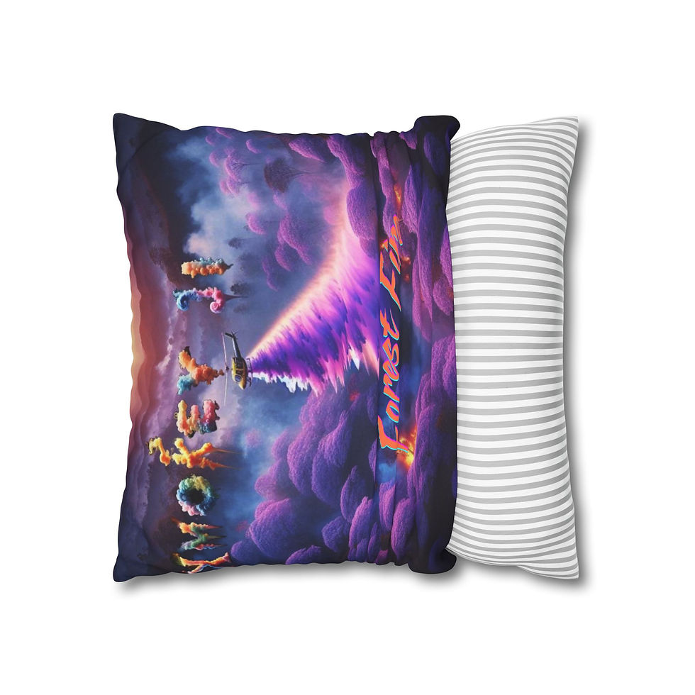 Thumbnail: Forest Fire Spun Polyester Pillowcase