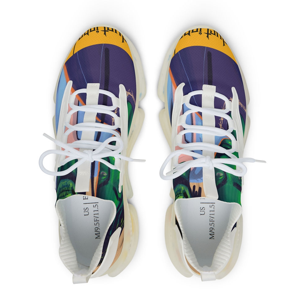 Thumbnail: Wake N Bake N HeartBreak Men's Mesh Sports Sneakers