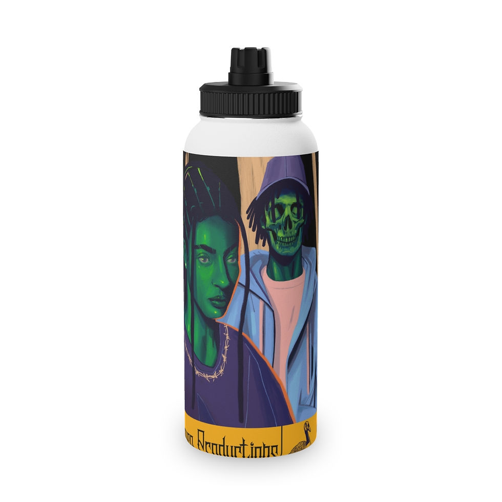 Thumbnail: Wake N Bake N Heartbreak Stainless Steel Water Bottle, Sports Lid