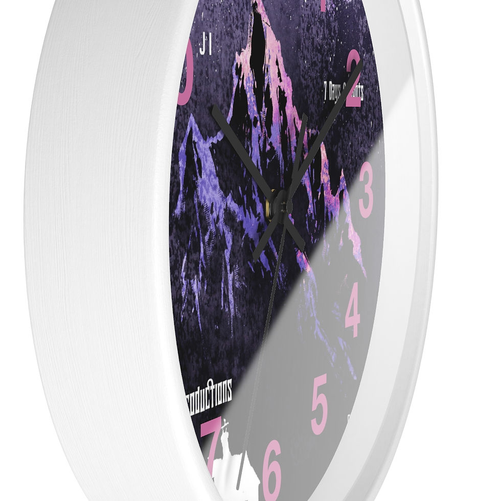 Thumbnail: 7 Days 8 Nights Pink Wall clock
