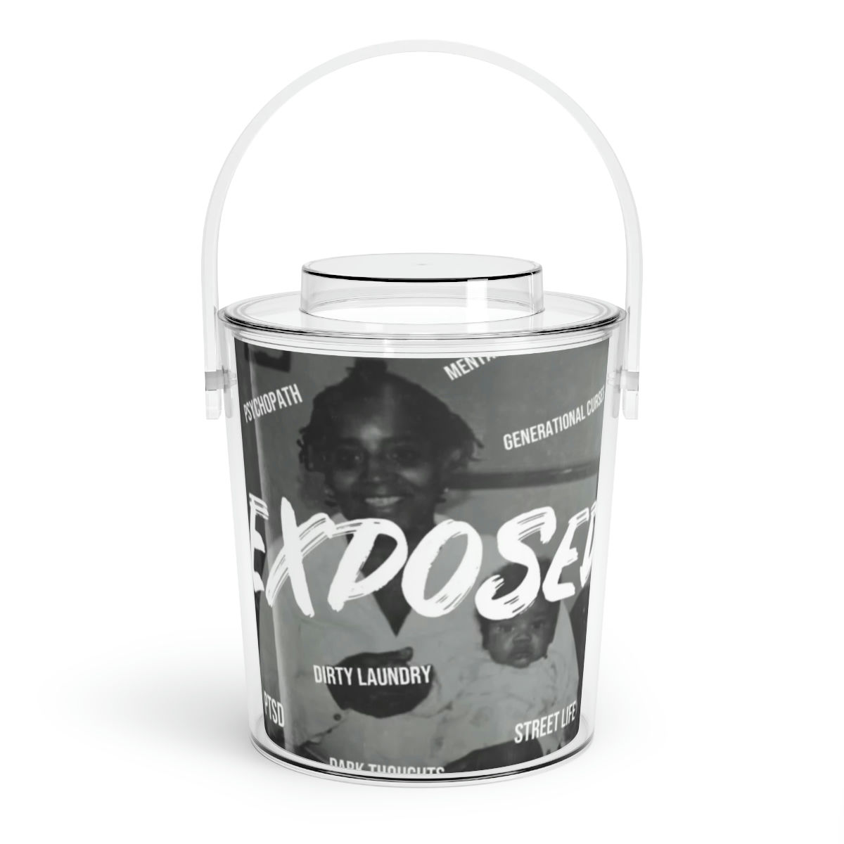 Exposed Ice Bucket with Tongs