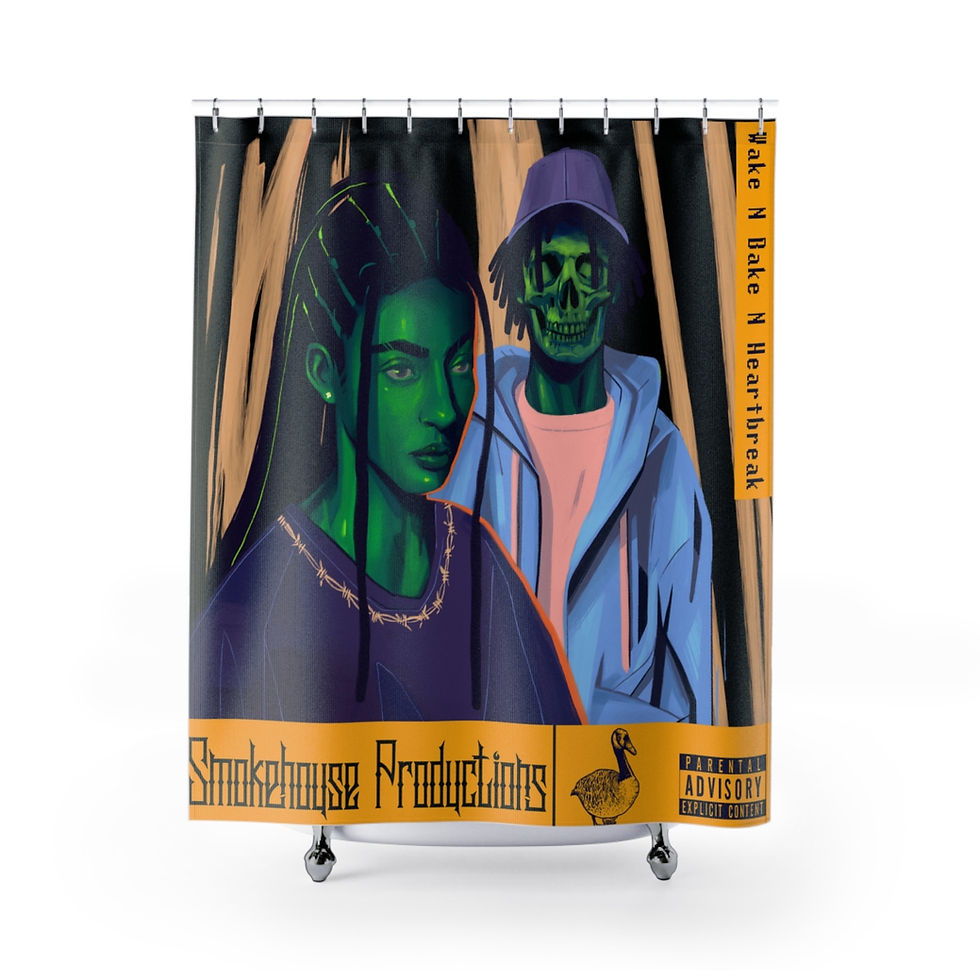 Wake N Bake N Heartbreak Shower Curtains