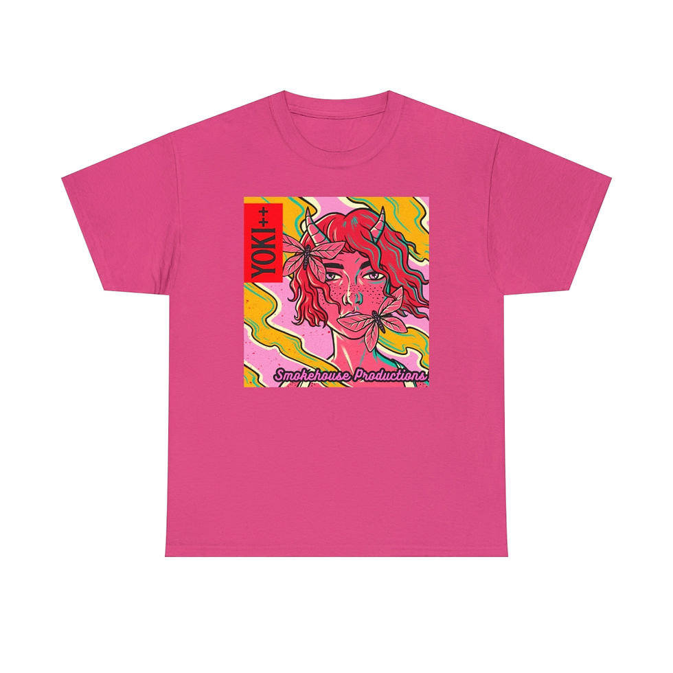 Thumbnail: Yoki++ Pink Unisex Heavy Cotton Tee