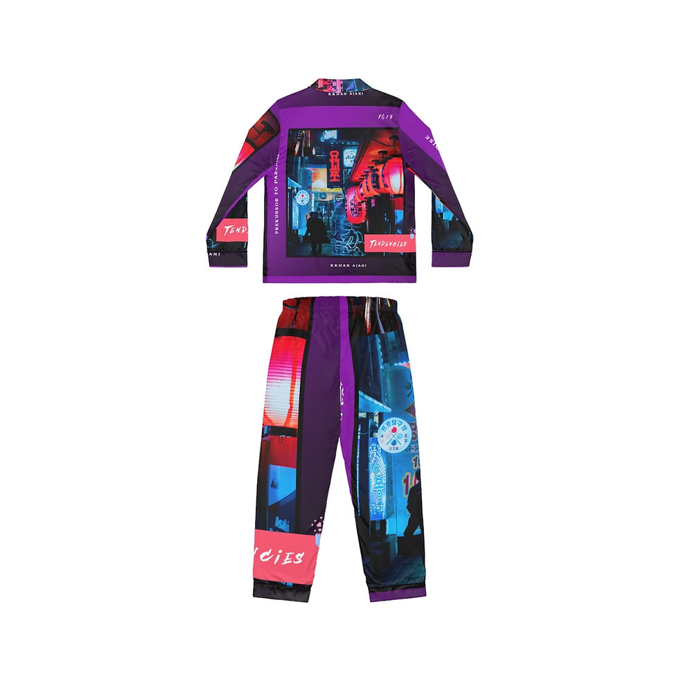 Thumbnail: Tendencies Women's Satin Pajamas (AOP)
