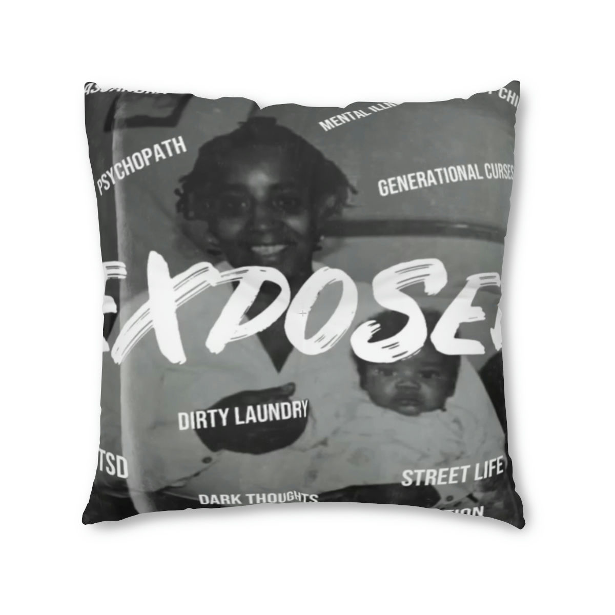 Exposed Tufted Floor Pillow, Square