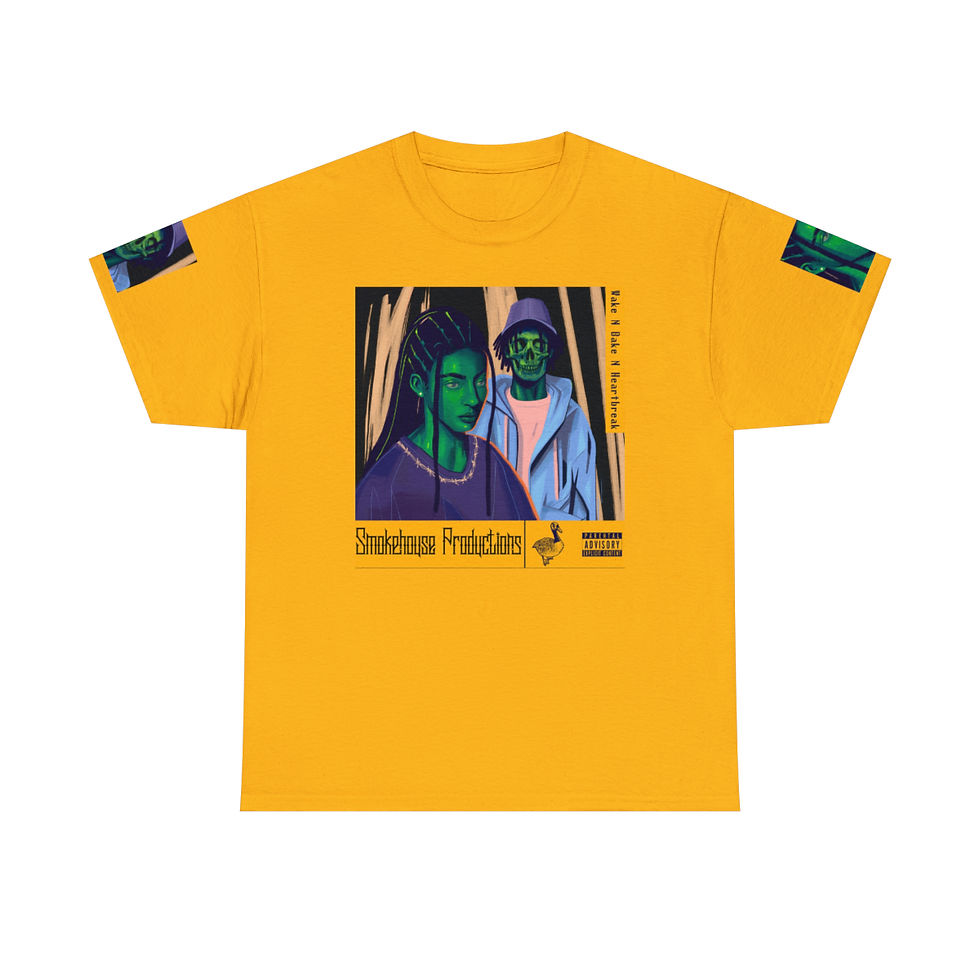 Thumbnail: Wake N Bake N HeartBreak Unisex Heavy Cotton Tee