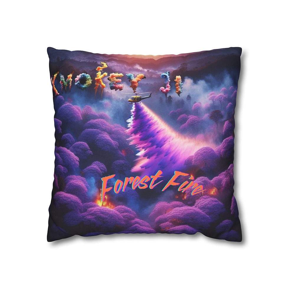 Thumbnail: Forest Fire Spun Polyester Pillowcase