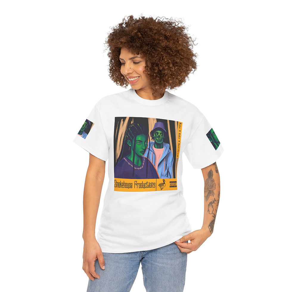 Thumbnail: Wake N Bake N HeartBreak Unisex Heavy Cotton Tee