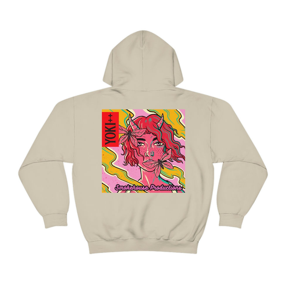 Thumbnail:  Yoki++ Pink Unisex Heavy Blend™ Hooded Sweatshirt